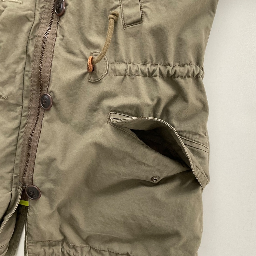 GAP Women's Hooded Utility Parka Jacket Sz S Olive Green Military Lined Winter - Picture 9 of 16